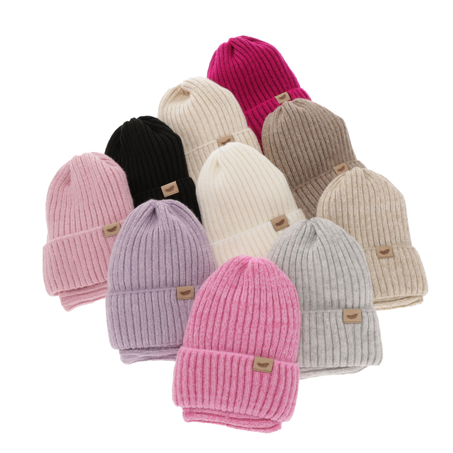 Komplet zimný dievčenský: čiapka a tunel fialový s merino vlnou Karmina