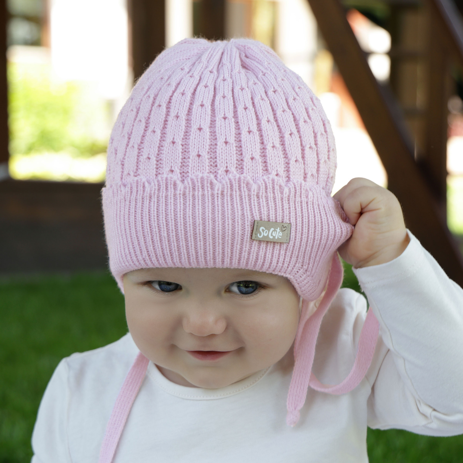 Dívčí podzimní/jarní čepice šedá Tema