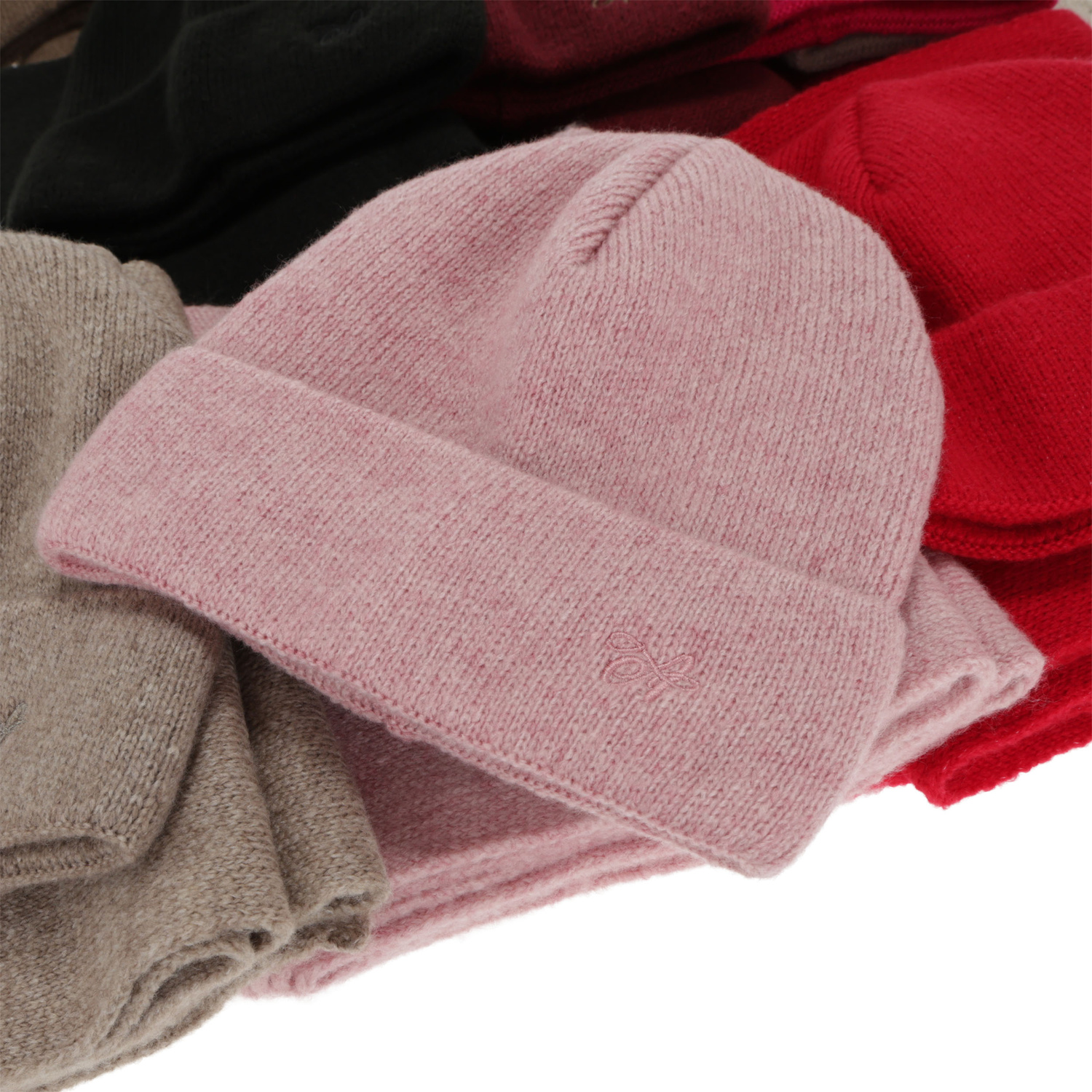 Komplet zimní dámský: čepice a šála, hnědý, Rava