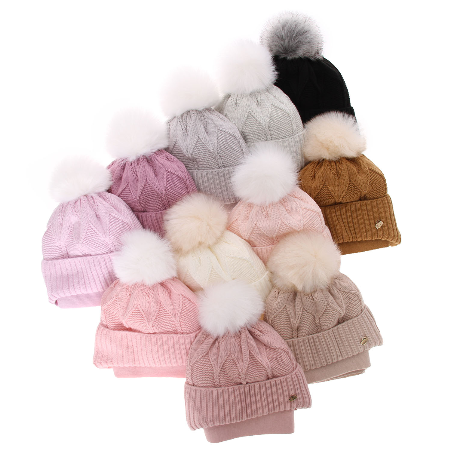 Komplet zimní dívčí: čepice a šála černý Altina