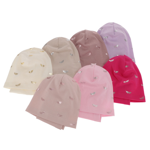 Komplet podzimní/jarní dívčí bavlněná: čepice a tunel béžový Florena