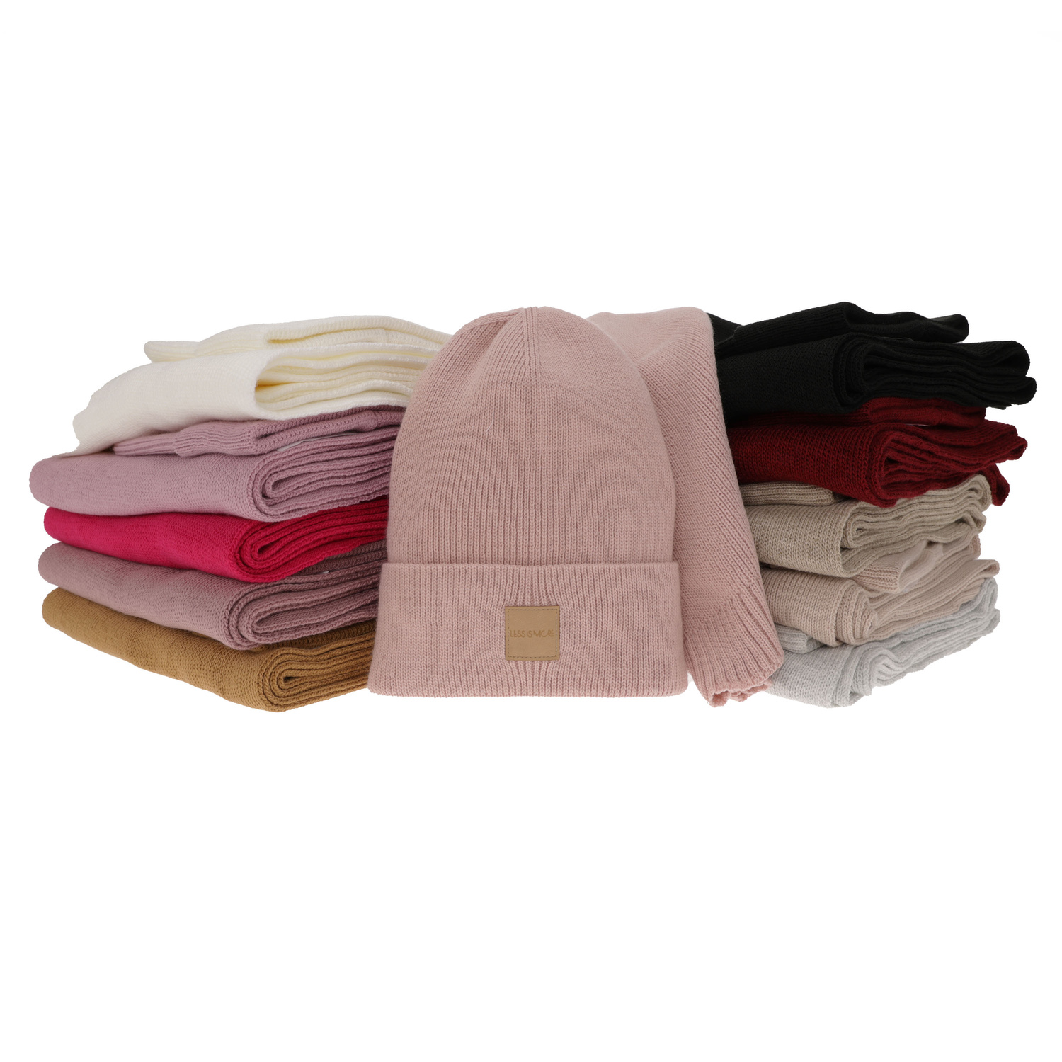 Dámský jarní/zimní set: čepice a šála béžový Nathalie