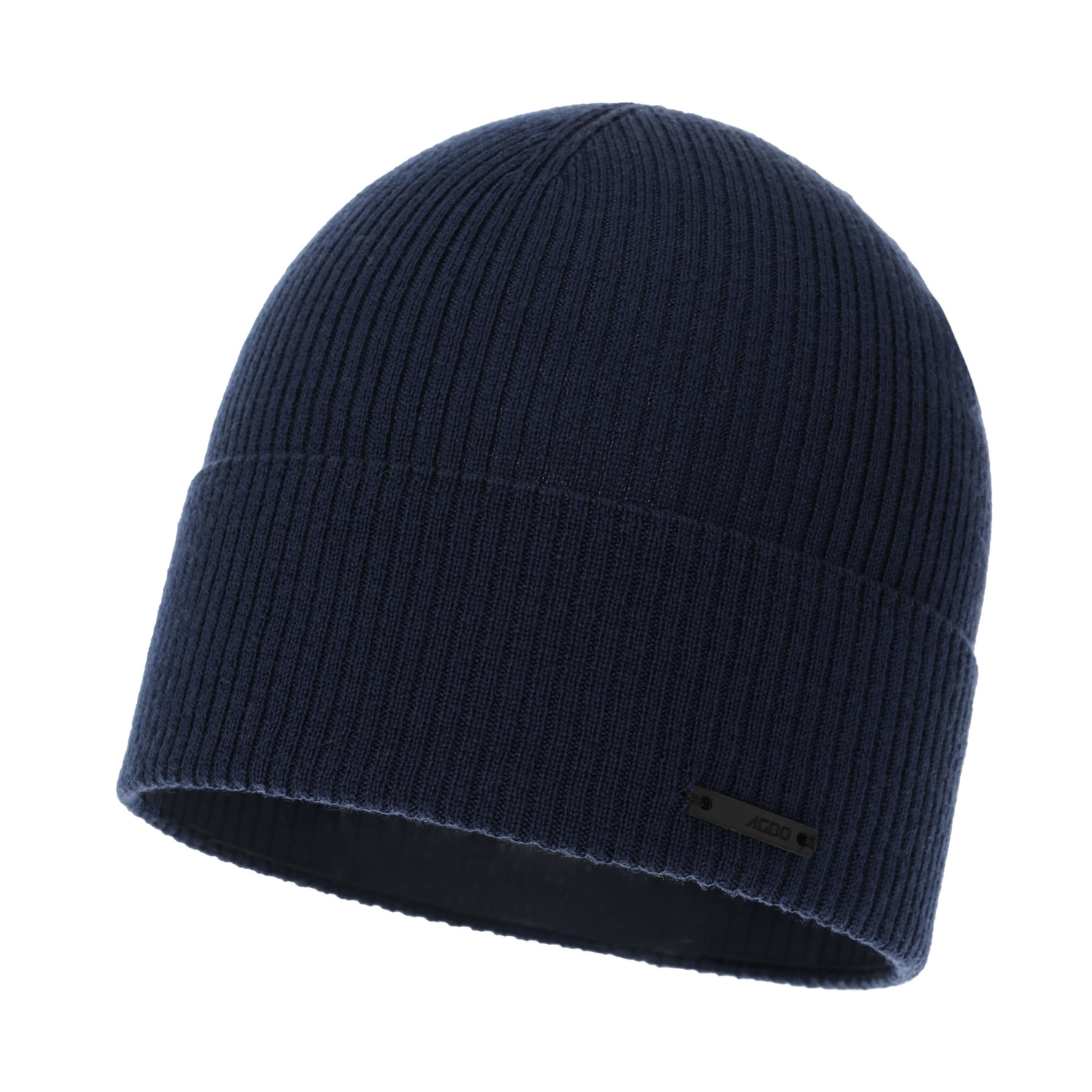 Pánská podzimní/jarní čepice tmavě modrá 100% merino vlněná Fleur