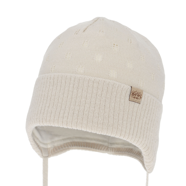 Dívčí podzimní/jarní čepice, růžová, zavazovací, Froya