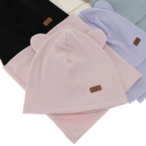 Komplet podzimní, jarní dívčí: čepice a tunel, bavlněný, béžový Georgea