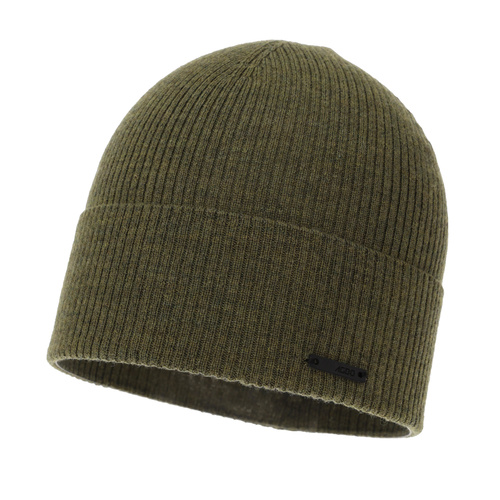Pánská podzimní/jarní čepice khaki 100% merino vlněná Fleur