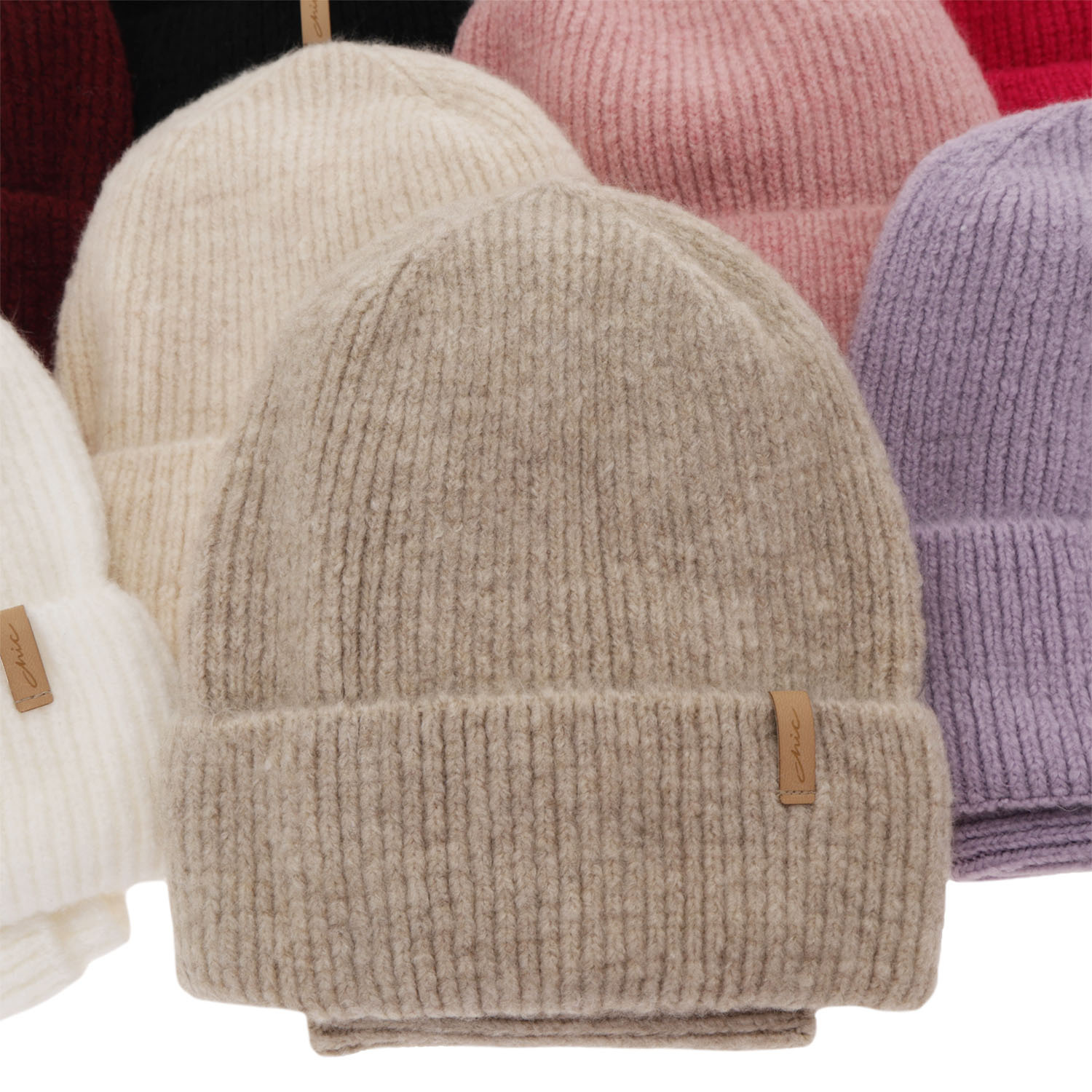 Komplet zimnej dívčej: čiapka a tunel béžový Edila