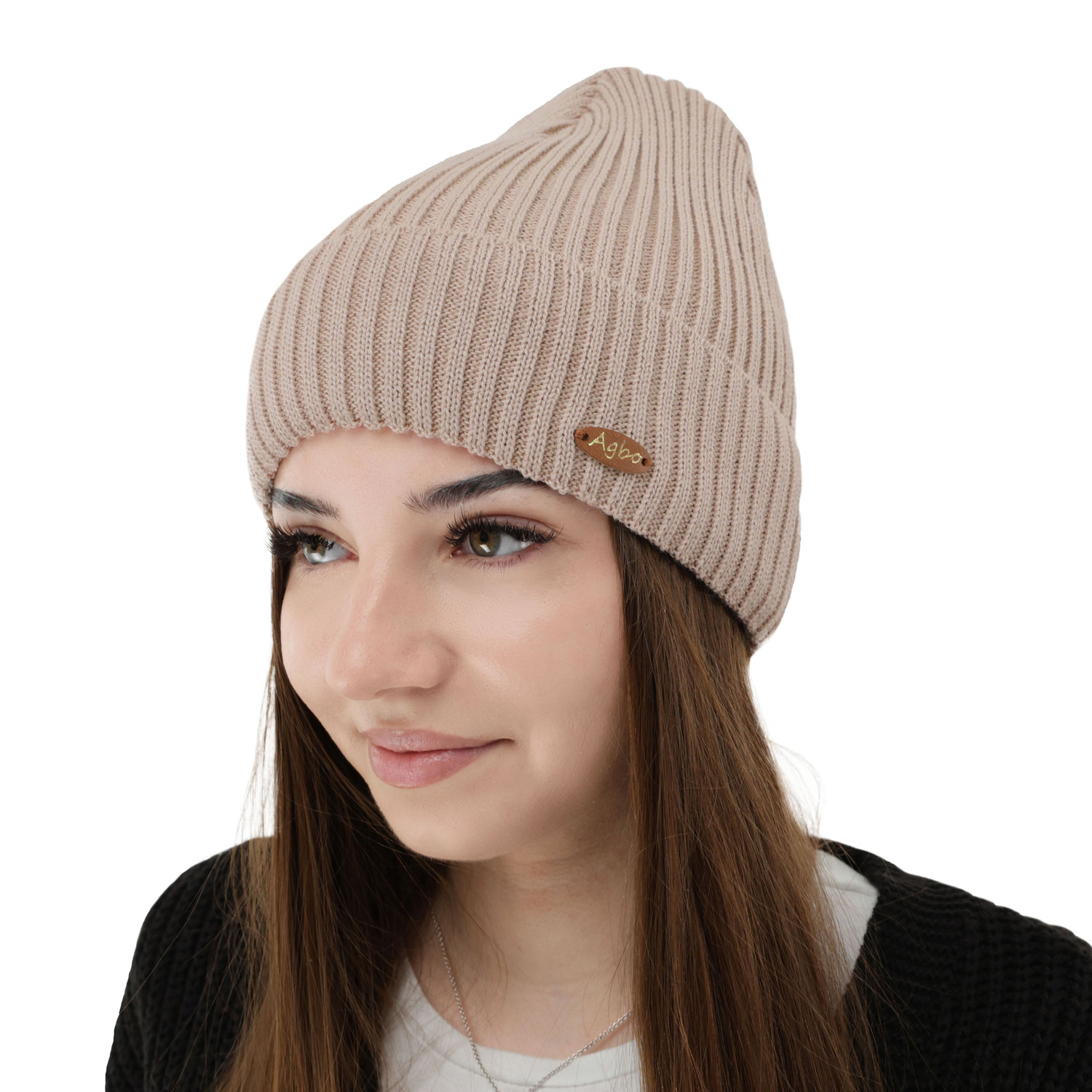 Dámská zimní čepice, černá, s merino vlnou Shila