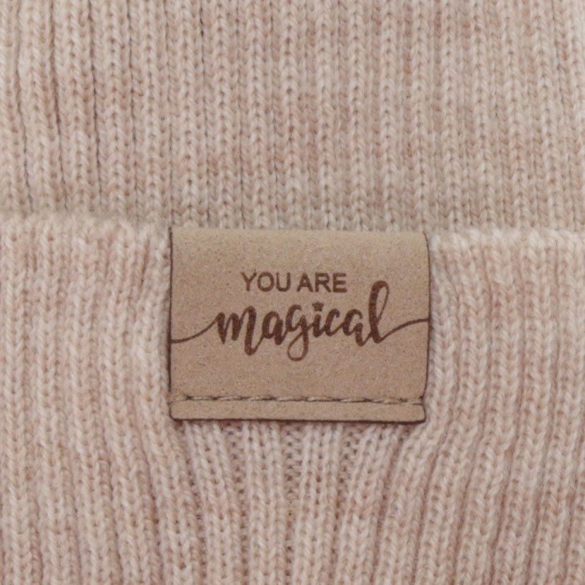 Komplet podzimní, jarní dívčí: čepice a tunel, krémový, 100% merino vlněná, Magenta