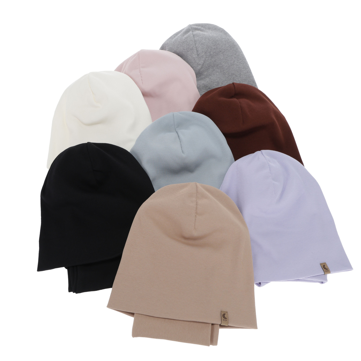 Komplet podzimní, jarní dívčí: čepice a tunel, bavlněný, béžový, Bravura