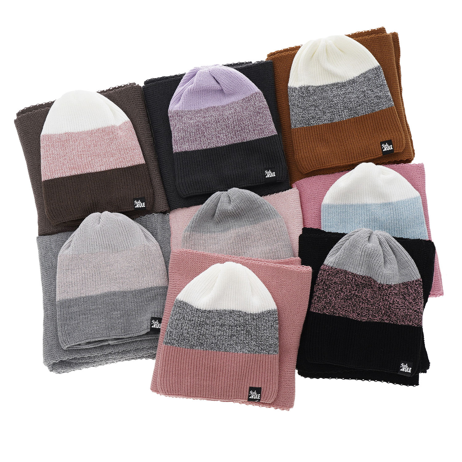 Komplet zimní dívčí: čepice a šála růžový Kourtney