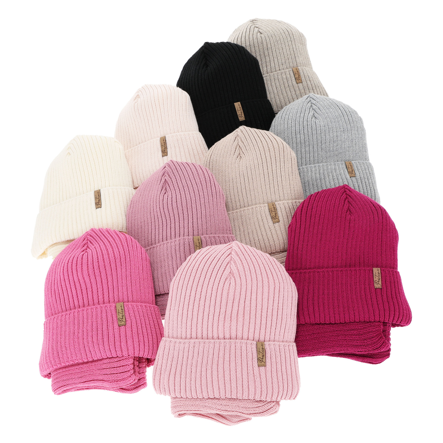 Čepice a tunel podšitý fleecovou vrstvou pro dívku zimní komplet, amarantový, s merino vlnou, Odette