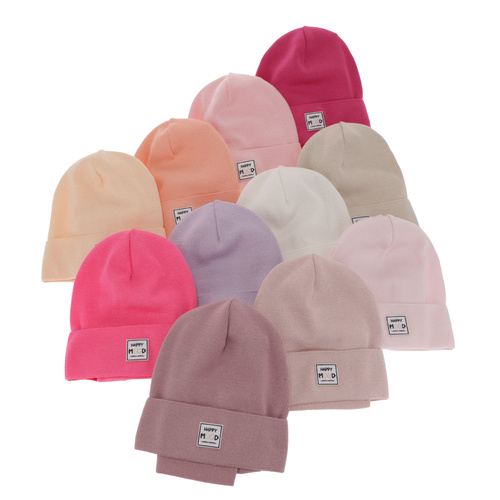 Komplet podzimní/jarní dívčí: čepice a tunel, s bavlnou, růžový Mersila