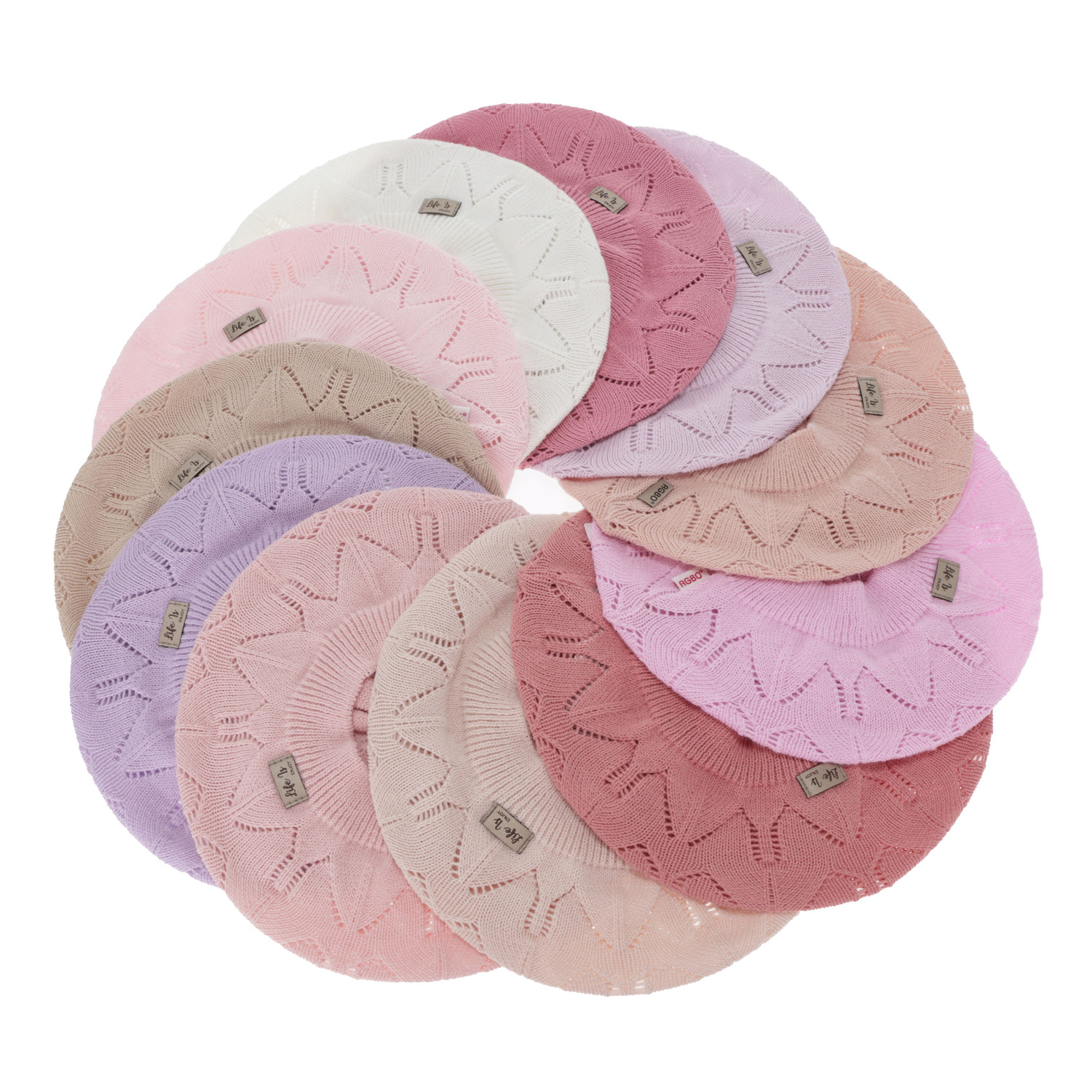 Beret pro dívku podzimní, jarní, béžový, Liveria