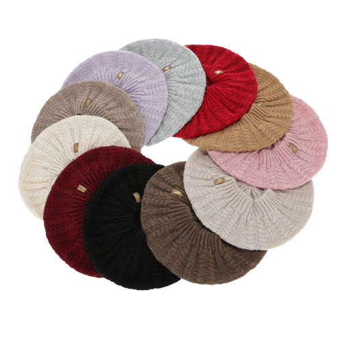 Beret dámský zimní, camel, s merino vlnou, Senja