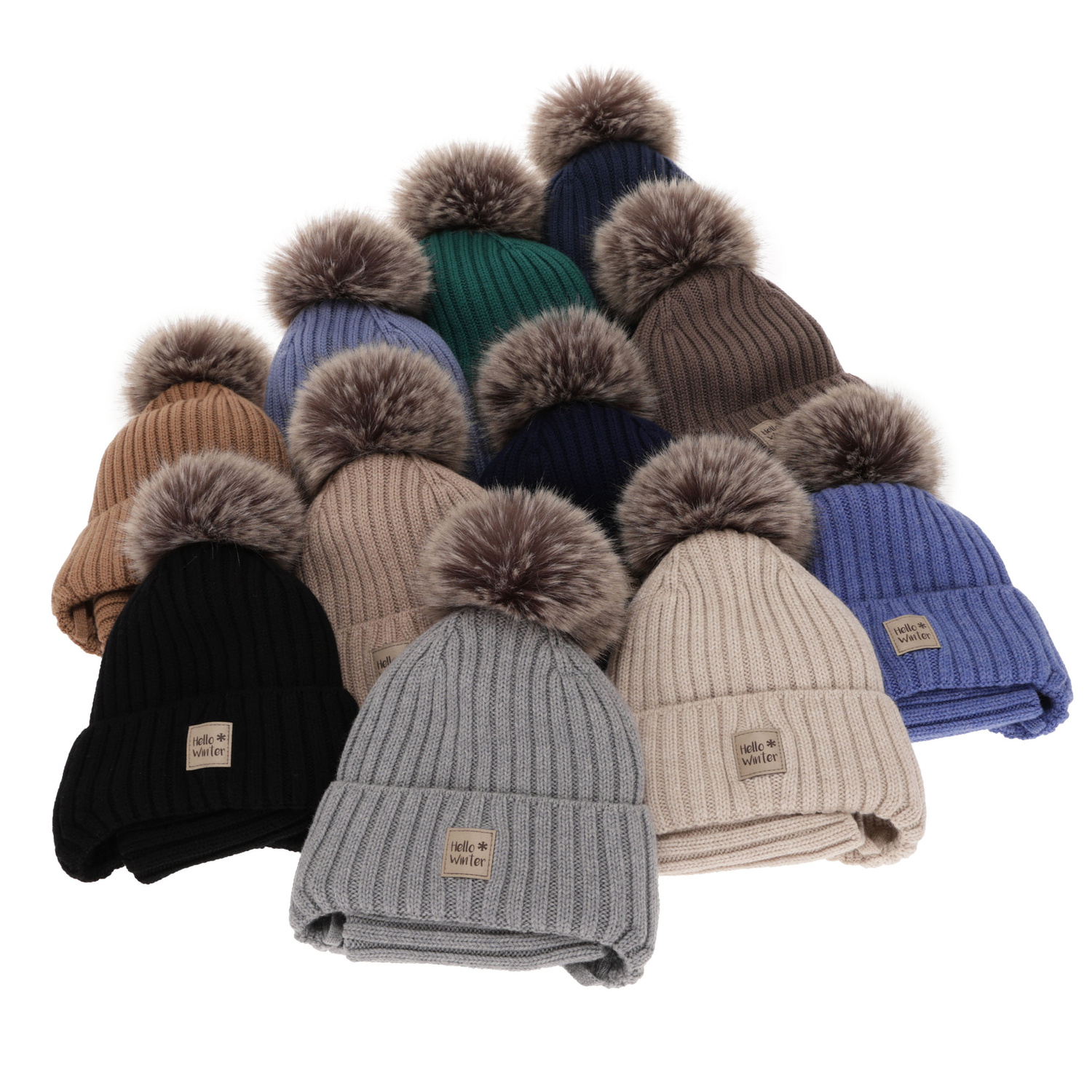 Komplet zimní chlapecký: čepice a tunel hnědý 100% extrafine merino vlna s podšívkou z vlnené Morti