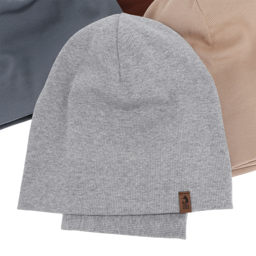 Komplet podzimní, jarní chlapecký: čepice a tunel, tmavě šedý, Amalfi