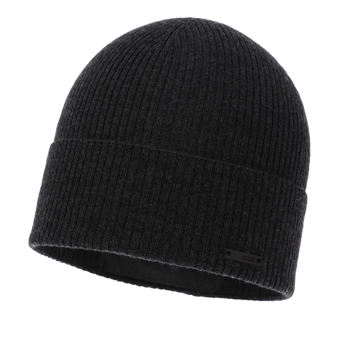 Pánská podzimní, jarní čepice šedá 100% merino vlněná Fleur