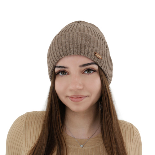 Dámská zimní čepice, černá, s merino vlnou Shila