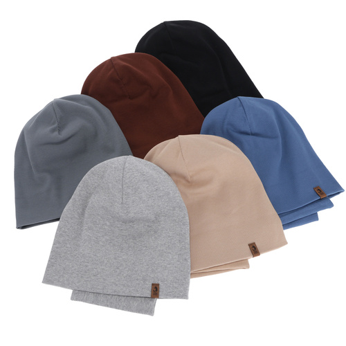 Komplet podzimní, jarní chlapecký: čepice a tunel, tmavě šedý, Amalfi