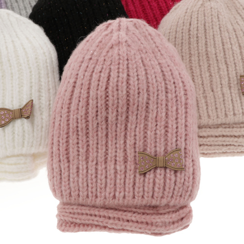 Komplet zimnej dívčej: čiapka a tunel růžový Ingrid