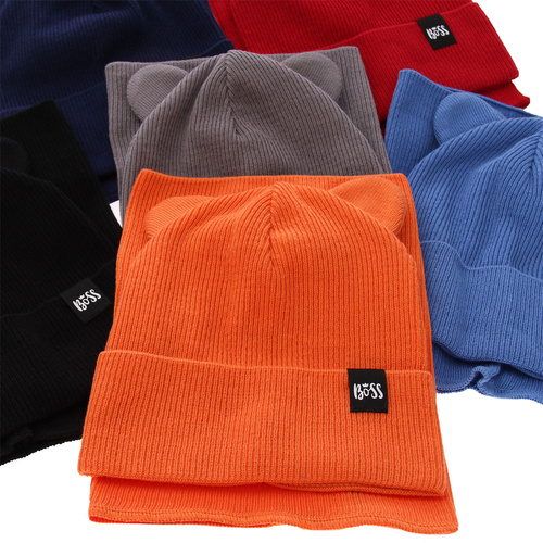 Komplet podzimní/jarní chlapecký: čepice a tunel, s bavlnou, camel Grajan