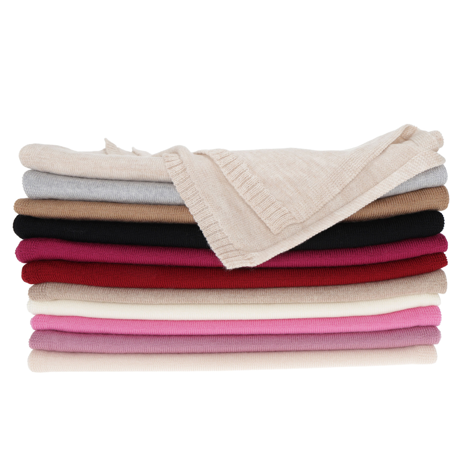 Šála zimní dámská, krémová, 100% merino vlněná, Elonia