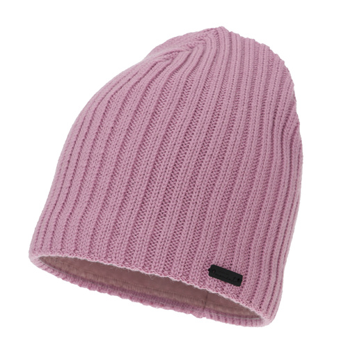 Dámská zimní čepice, růžová, s merino vlnou, Soletta