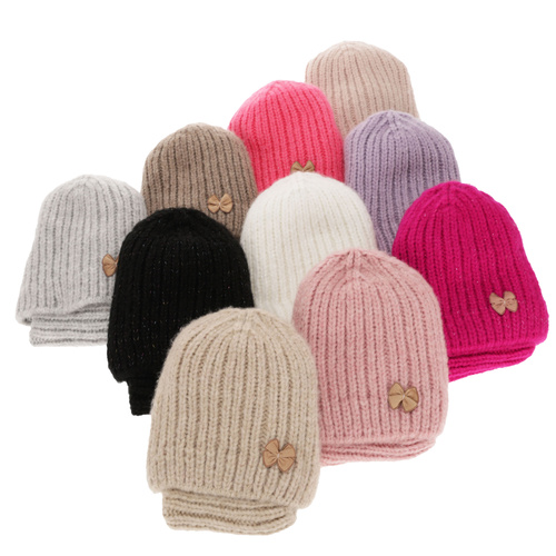 Komplet zimnej dívčej: čiapka a tunel bílý Ingrid